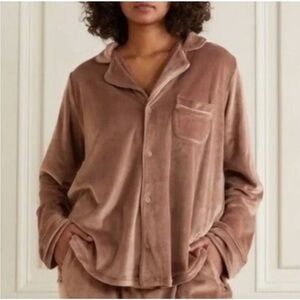 SKIMS velour lounge top